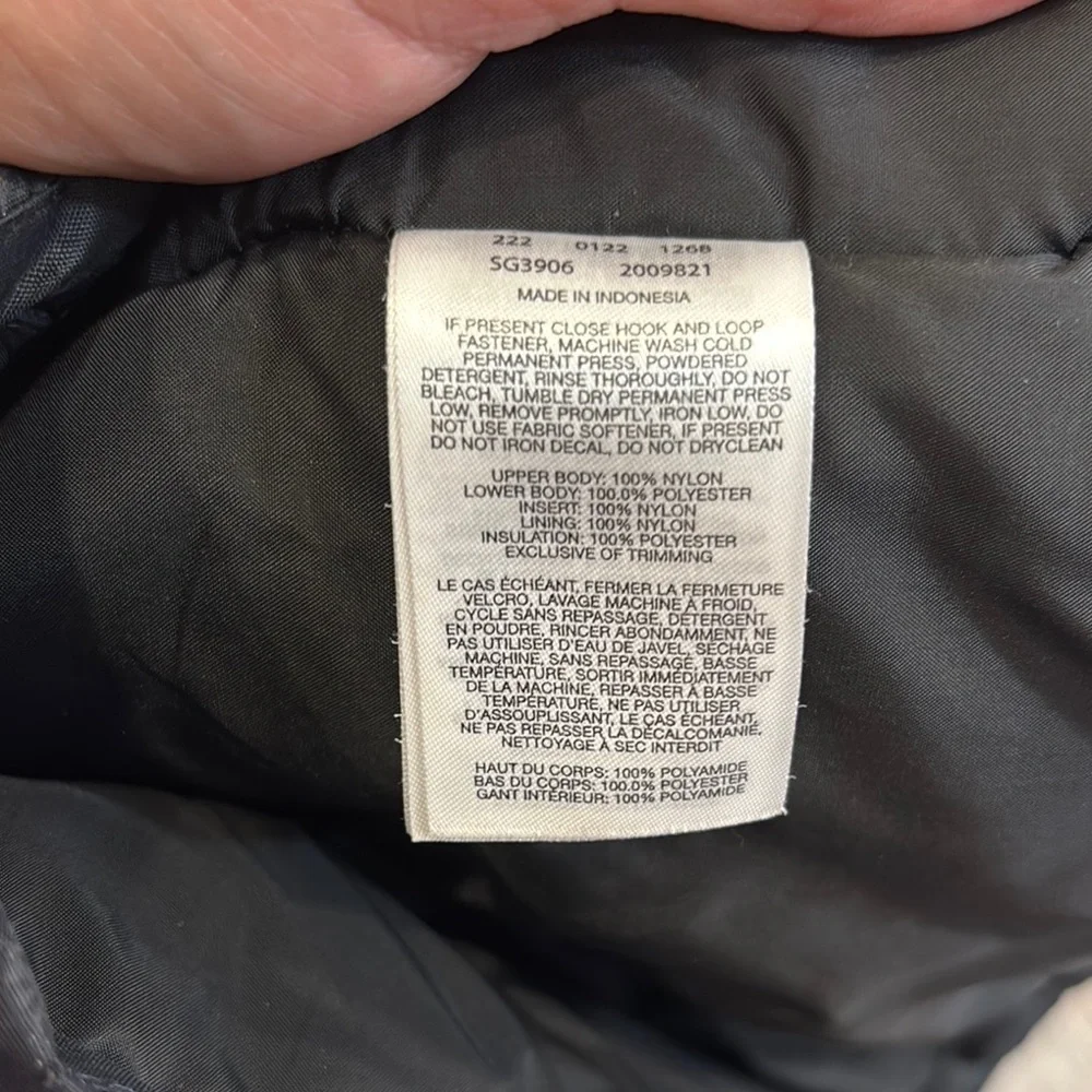 Columbia Kids Black and Gray Hooded Winter Coat Size Medium